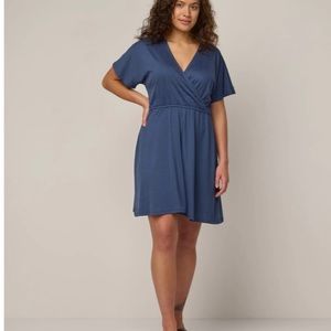 Wool& Brooklyn Wrap Dress, size: medium, color: country blue, NEW, NEVER WORN